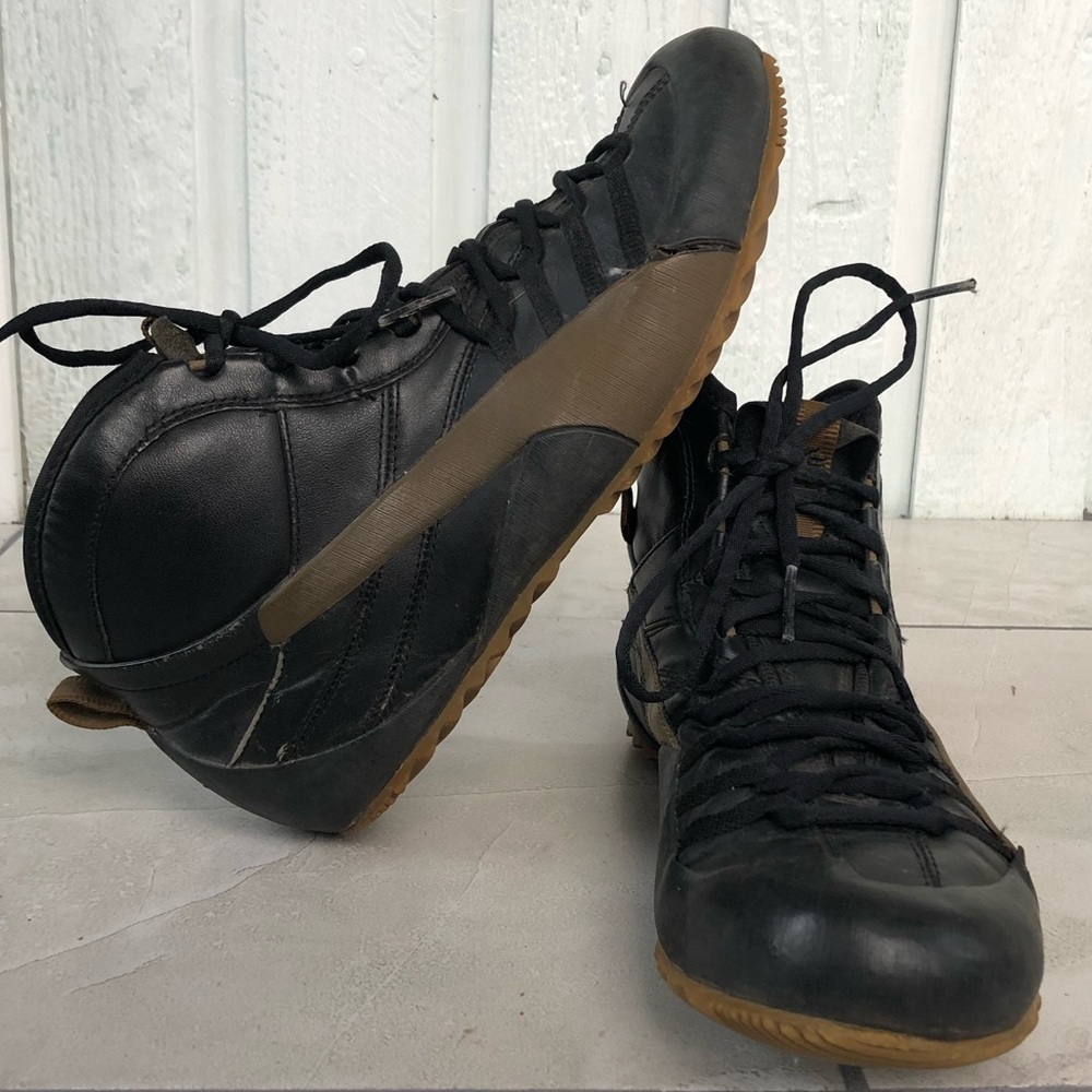 Black & brown leather Pumas for men